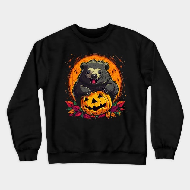 Wombat Halloween Crewneck Sweatshirt by JH Mart